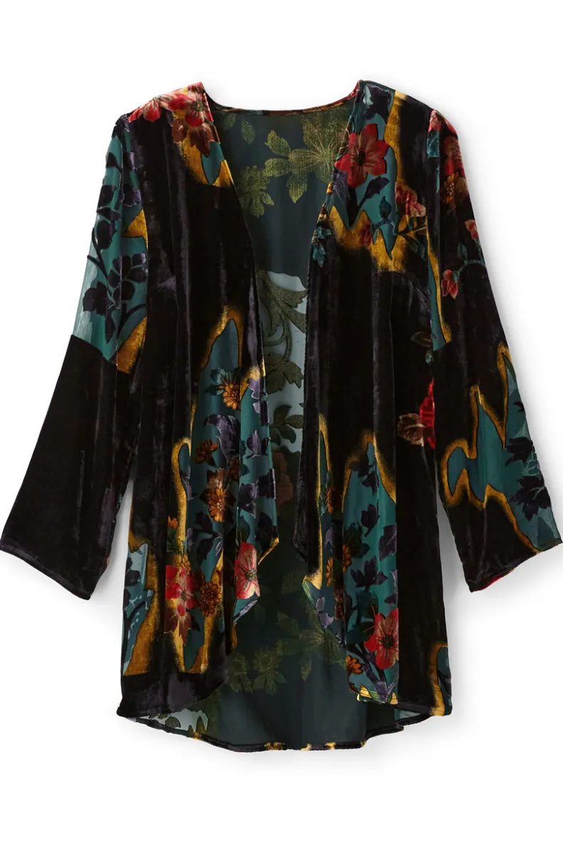 Clearance Soft Surroundings Aaliyah Floral Velvet Topper SecretGardenBurnout