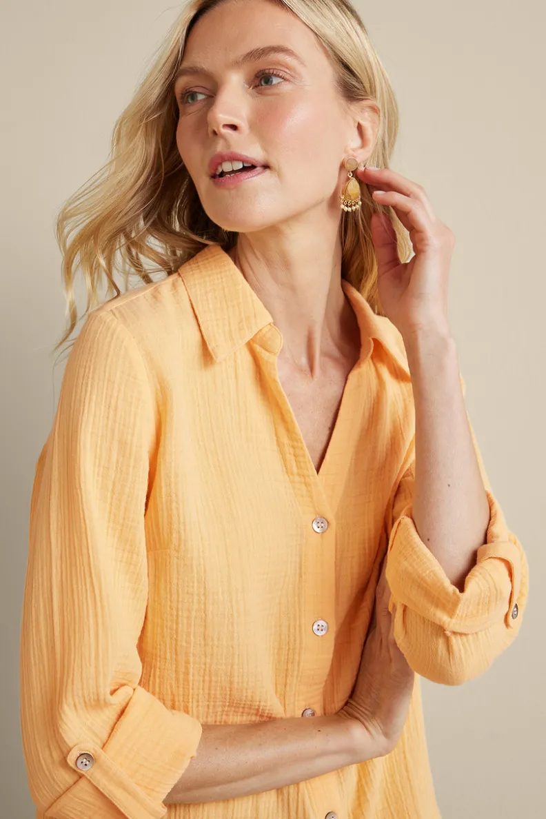 Best Soft Surroundings Addison Gauze Big Shirt