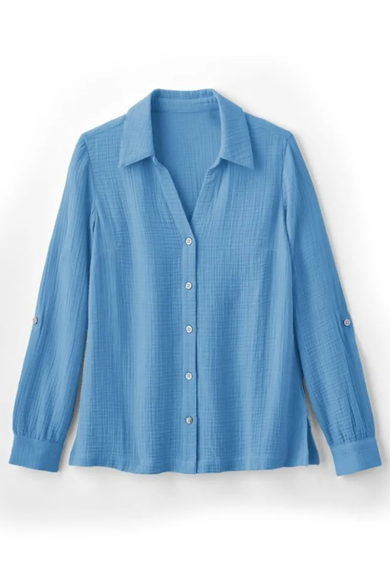 Best Soft Surroundings Addison Gauze Big Shirt