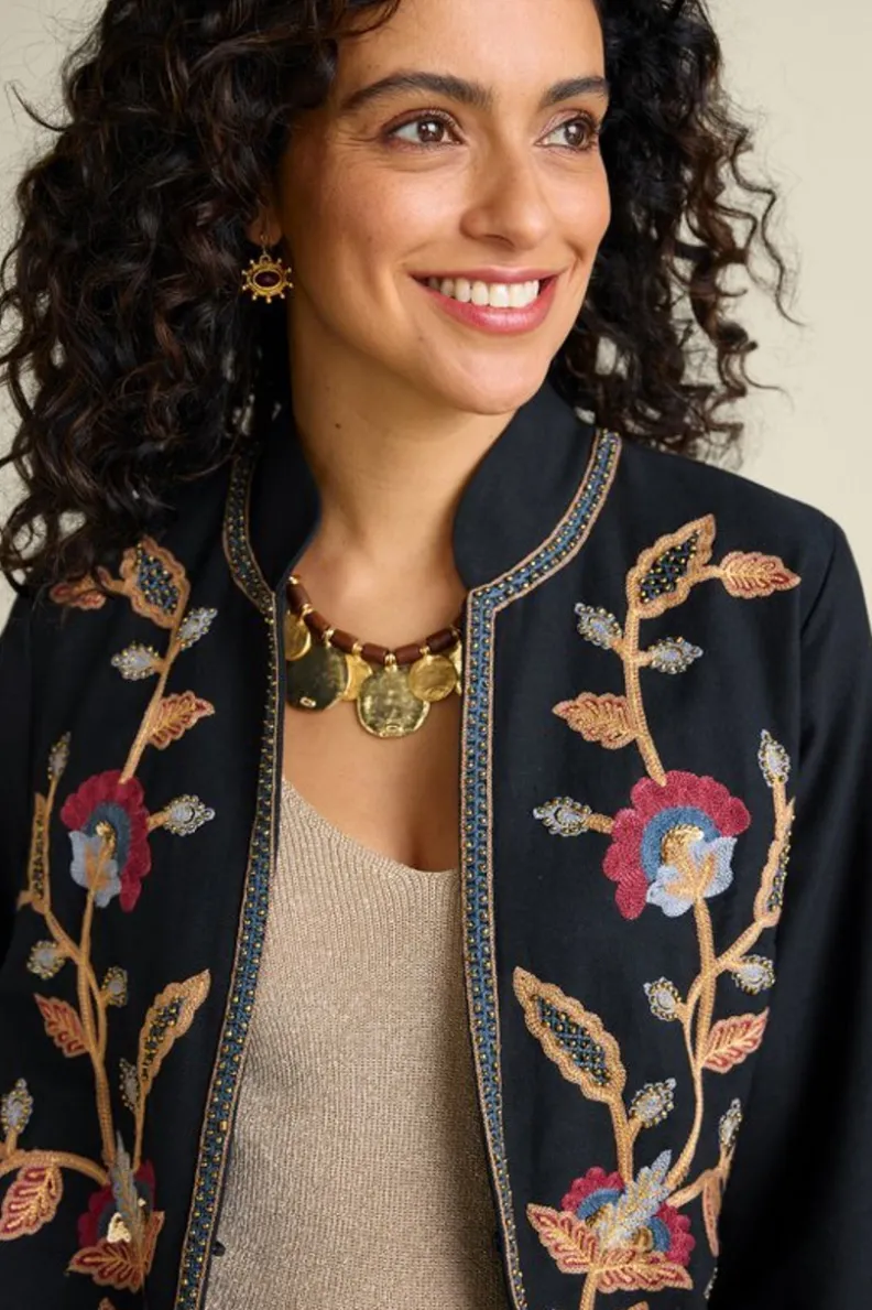 New Soft Surroundings Alamosa Jacket Black