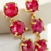 Clearance Soft Surroundings Alexandra Stone Earrings Berry