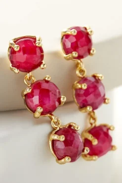 Clearance Soft Surroundings Alexandra Stone Earrings Berry