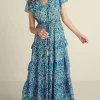 Fashion Soft Surroundings Aleyah Maxi Dress PaisleyIkatOvercast
