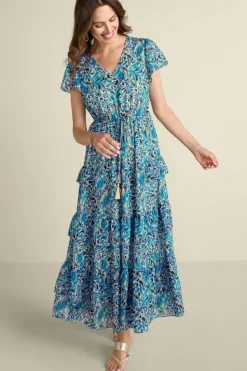 Fashion Soft Surroundings Aleyah Maxi Dress PaisleyIkatOvercast