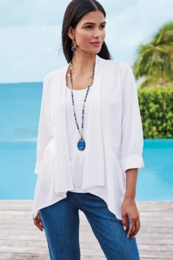 Sale Soft Surroundings Alicante Linen Blend Topper Black