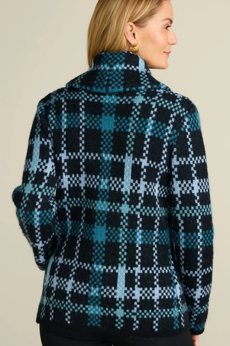 Hot Soft Surroundings Alpine Plaid Sweater Coat NaturallyFallPlaid