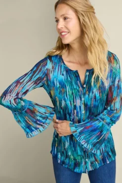 Best Soft Surroundings Amelie Top BlueAbstract