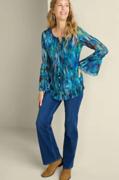 Best Soft Surroundings Amelie Top BlueAbstract