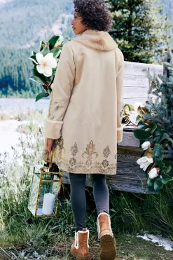 Best Soft Surroundings Anastasia Faux Shearling Coat Cream