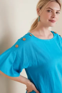 New Soft Surroundings Andrea Linen Blend Pullover