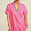 Sale Soft Surroundings Annalise Linen Blend Tunic AzaleaPink