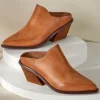 Online Soft Surroundings Antelope Caleb Leather Mules Taupe