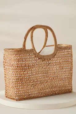 Fashion Soft Surroundings April Woven Bag Tan