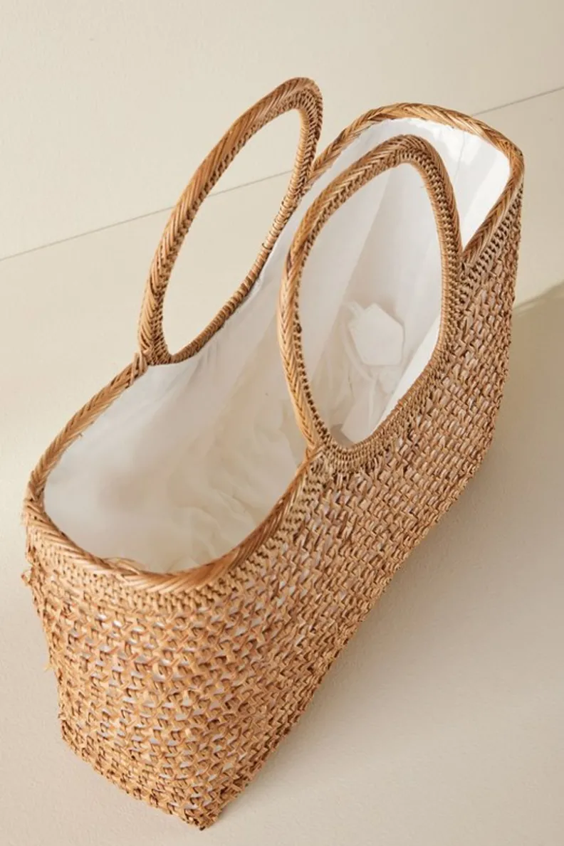 Fashion Soft Surroundings April Woven Bag Tan