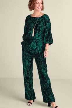 Online Soft Surroundings Aria Velvet Wide Leg Pants