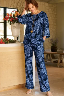 Online Soft Surroundings Aria Velvet Wide Leg Pants