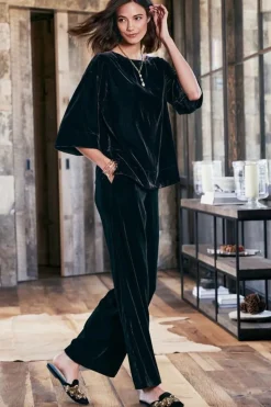 Online Soft Surroundings Aria Velvet Wide Leg Pants