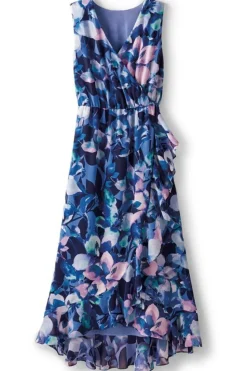 Discount Soft Surroundings Ashlyn Maxi Dress PurpleFloral