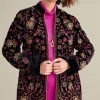 New Soft Surroundings Astrid Velvet Jacket Black