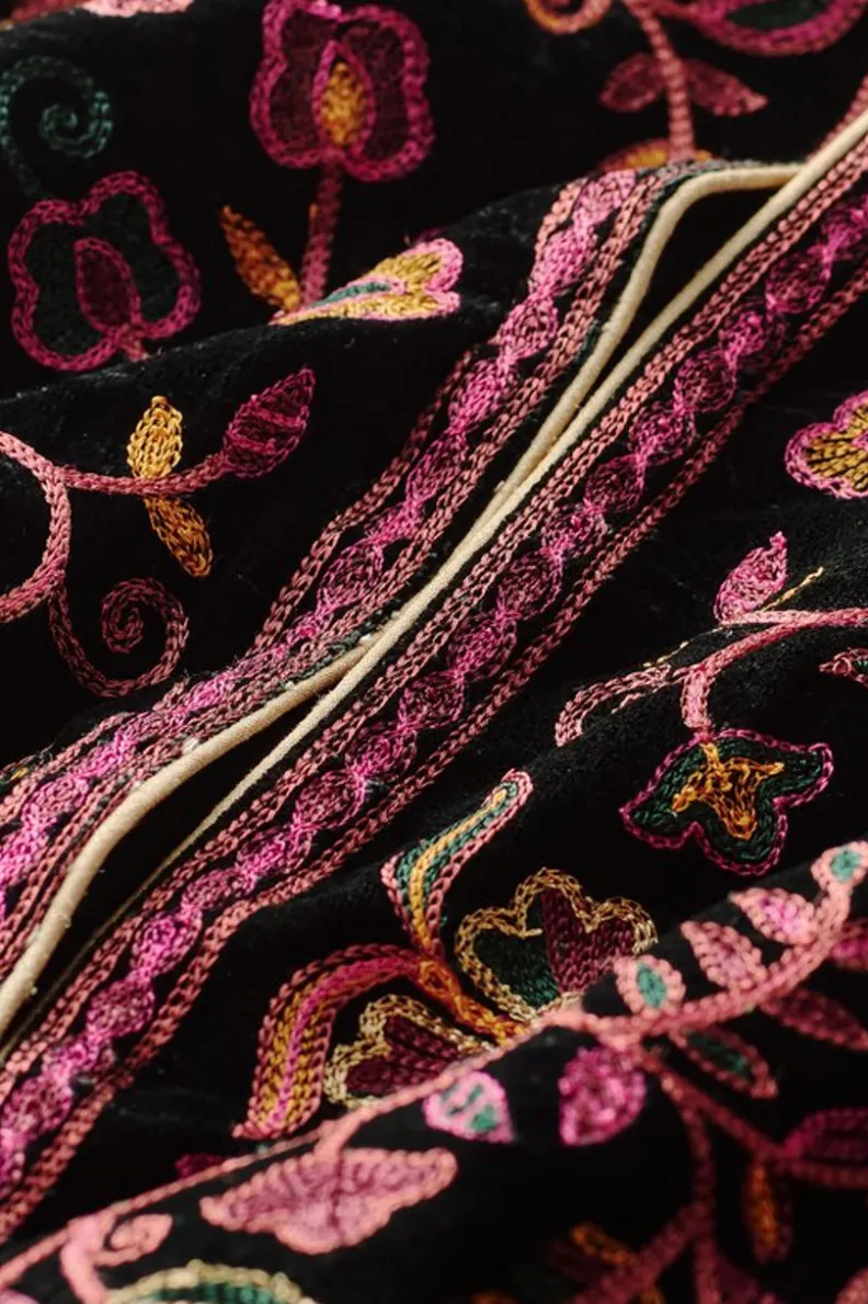 New Soft Surroundings Astrid Velvet Jacket Black