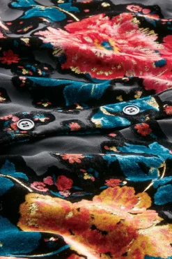 Online Soft Surroundings Autumn Velvet Tunic BlackMulti