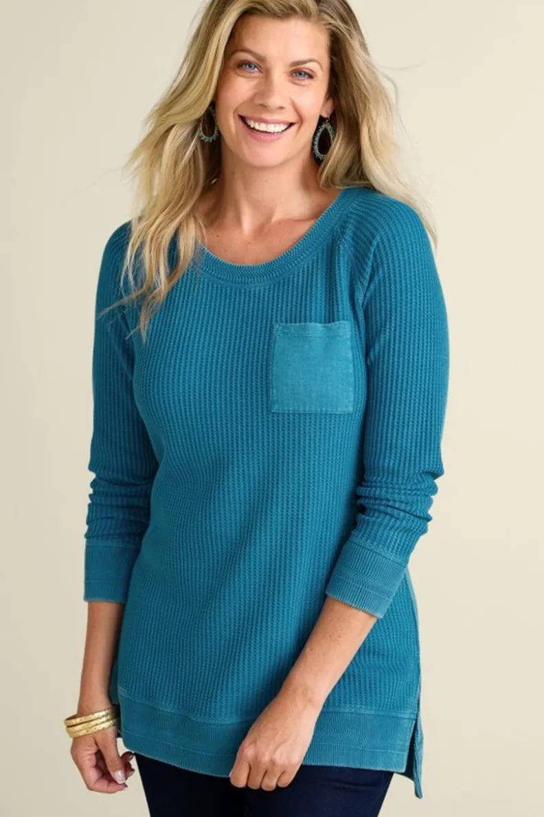 Hot Soft Surroundings Autumn Waffle Tunic