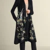 Clearance Soft Surroundings Ava Embroidered Cardigan Black