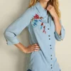New Soft Surroundings Aveline Tencel™ Tunic LightChambray