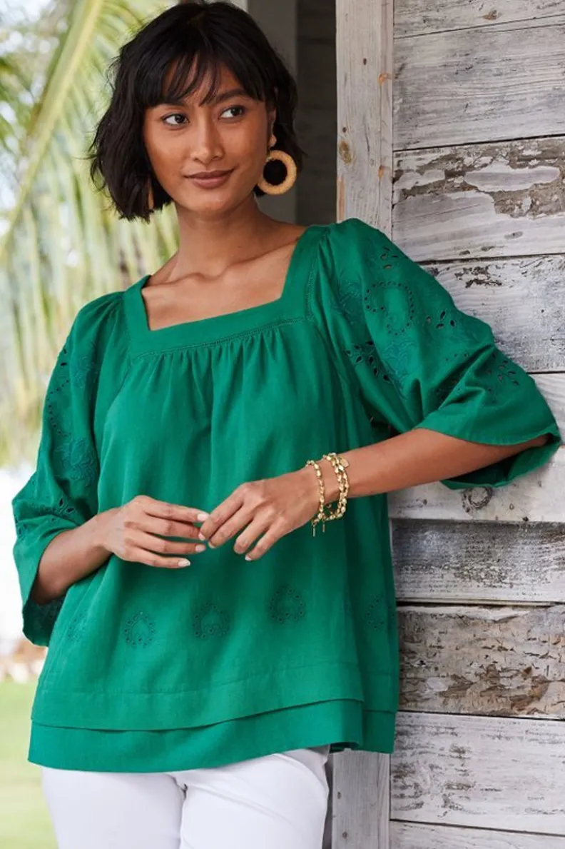 Online Soft Surroundings Avery Top VerdantGreen