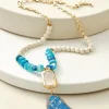 Clearance Soft Surroundings Aviana Reversible Pendant Necklace BlueLapis