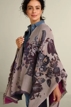 Clearance Soft Surroundings Beatrix Floral Wrap MidnightMulti