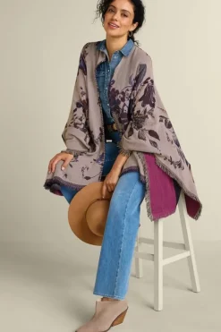 Clearance Soft Surroundings Beatrix Floral Wrap MidnightMulti