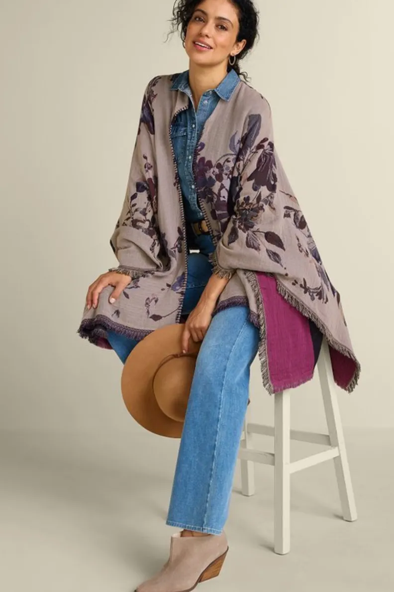 Clearance Soft Surroundings Beatrix Floral Wrap MidnightMulti