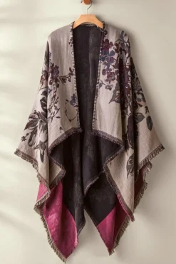 Clearance Soft Surroundings Beatrix Floral Wrap MidnightMulti