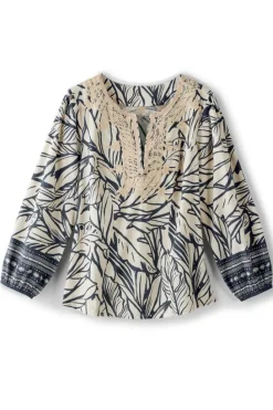 Outlet Soft Surroundings Bellamy Top PaoloPalm/OsascoBorder