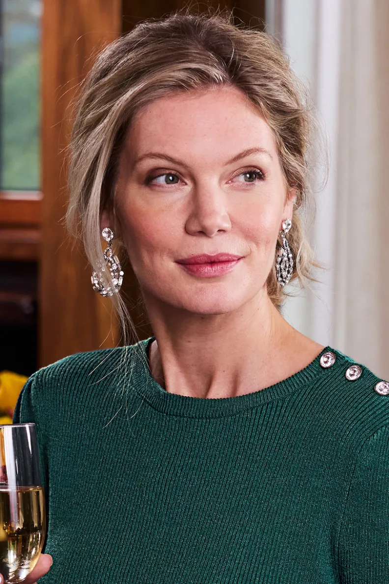 Best Soft Surroundings Belle Crystal Earrings Silver