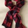 Fashion Soft Surroundings Bera Plaid Scarf RioRedBuffaloCheck