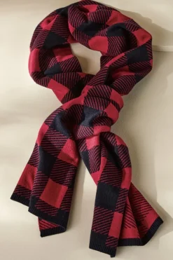 Fashion Soft Surroundings Bera Plaid Scarf RioRedBuffaloCheck
