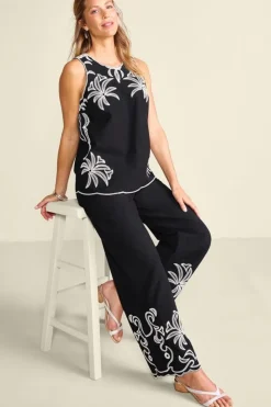 Outlet Soft Surroundings Bernita Top Black