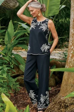 Outlet Soft Surroundings Bernita Top Black