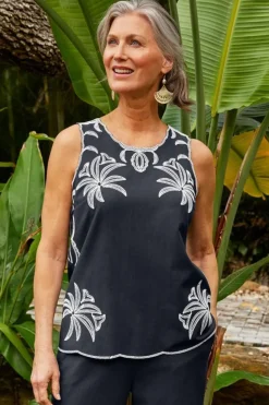 Outlet Soft Surroundings Bernita Top Black