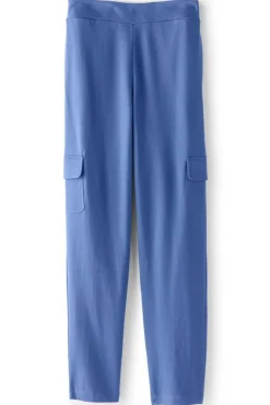 New Soft Surroundings Birdie French Terry Cargo Pants TrueNavy