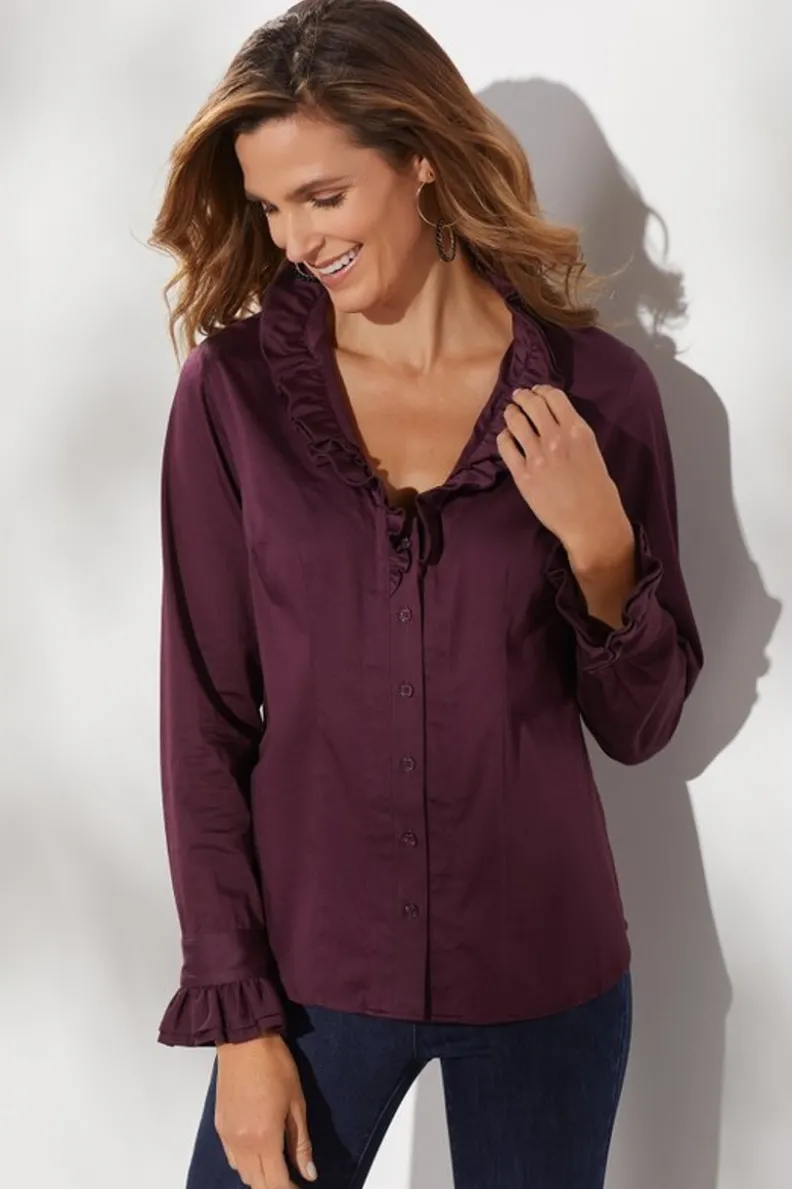 Discount Soft Surroundings Boleyn Shirt White