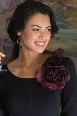 Online Soft Surroundings Bordeaux Blooms Pin Burgundy