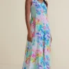 Clearance Soft Surroundings Brenda Maxi Dress PainterlyMultiFloral