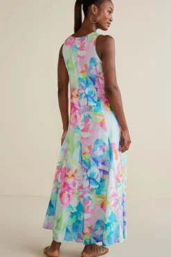 Clearance Soft Surroundings Brenda Maxi Dress PainterlyMultiFloral