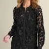 Outlet Soft Surroundings Candace Velvet Lace Tunic Black