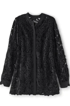 Outlet Soft Surroundings Candace Velvet Lace Tunic Black