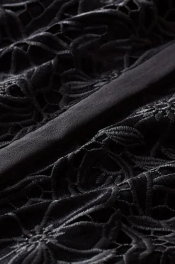 Outlet Soft Surroundings Candace Velvet Lace Tunic Black