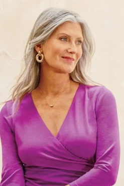 New Soft Surroundings Cara Hammered Hoop Earrings Gold